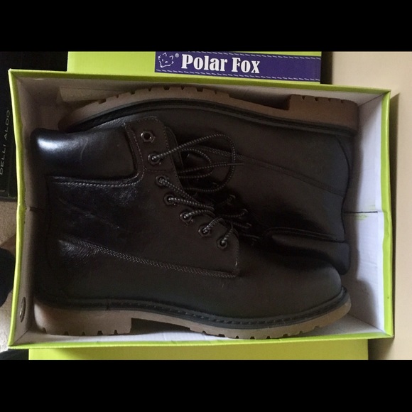 POLAR FOX MENS LEATHER ANKLE BOOTS MILITARY COMBAT - Picture 6 of 6